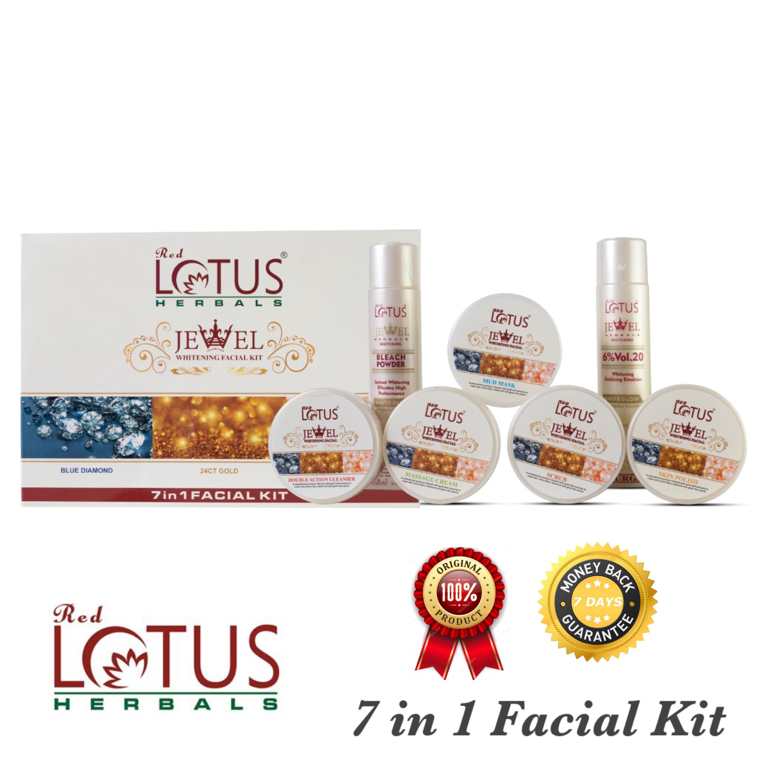 Red Lotus Jewel Facial Kit | 7-in-1 Luxury