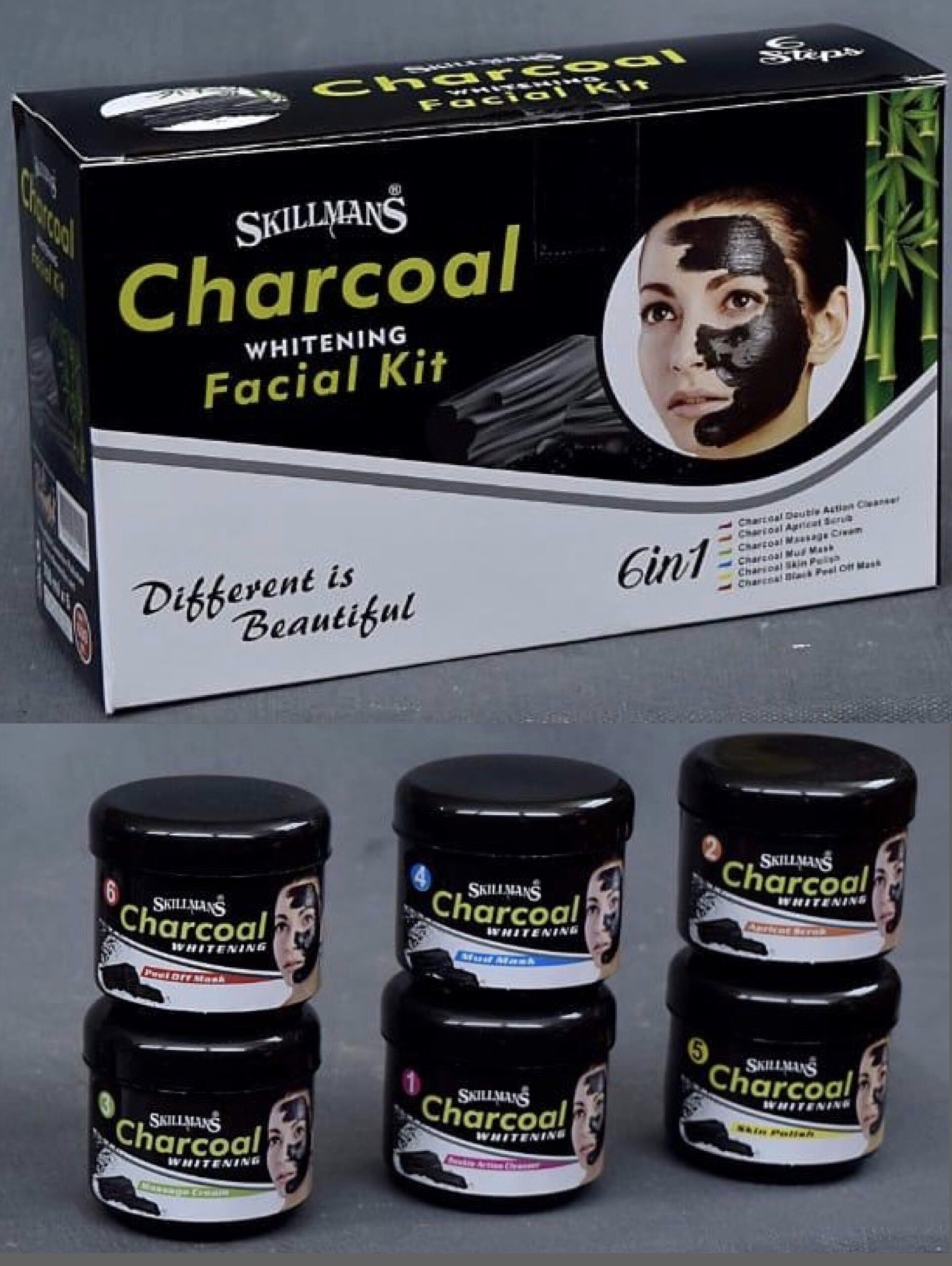 Skillmans Charcoal Facial Kit (6x100ml)