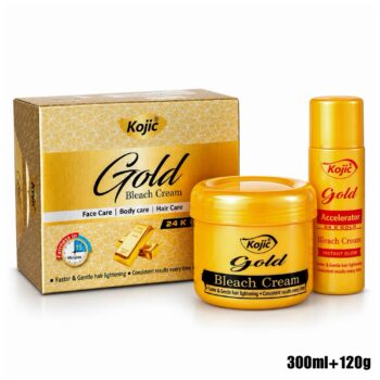 Kojic 24k Gold Bleach Creme | with Accelerator powder | Salon size 300ml